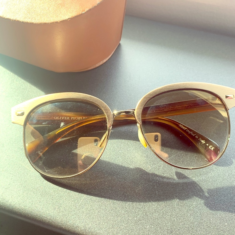 Oliver peoples gold sunglasses